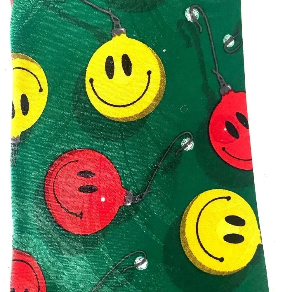 HONORS smiley ornament men’s holiday necktie